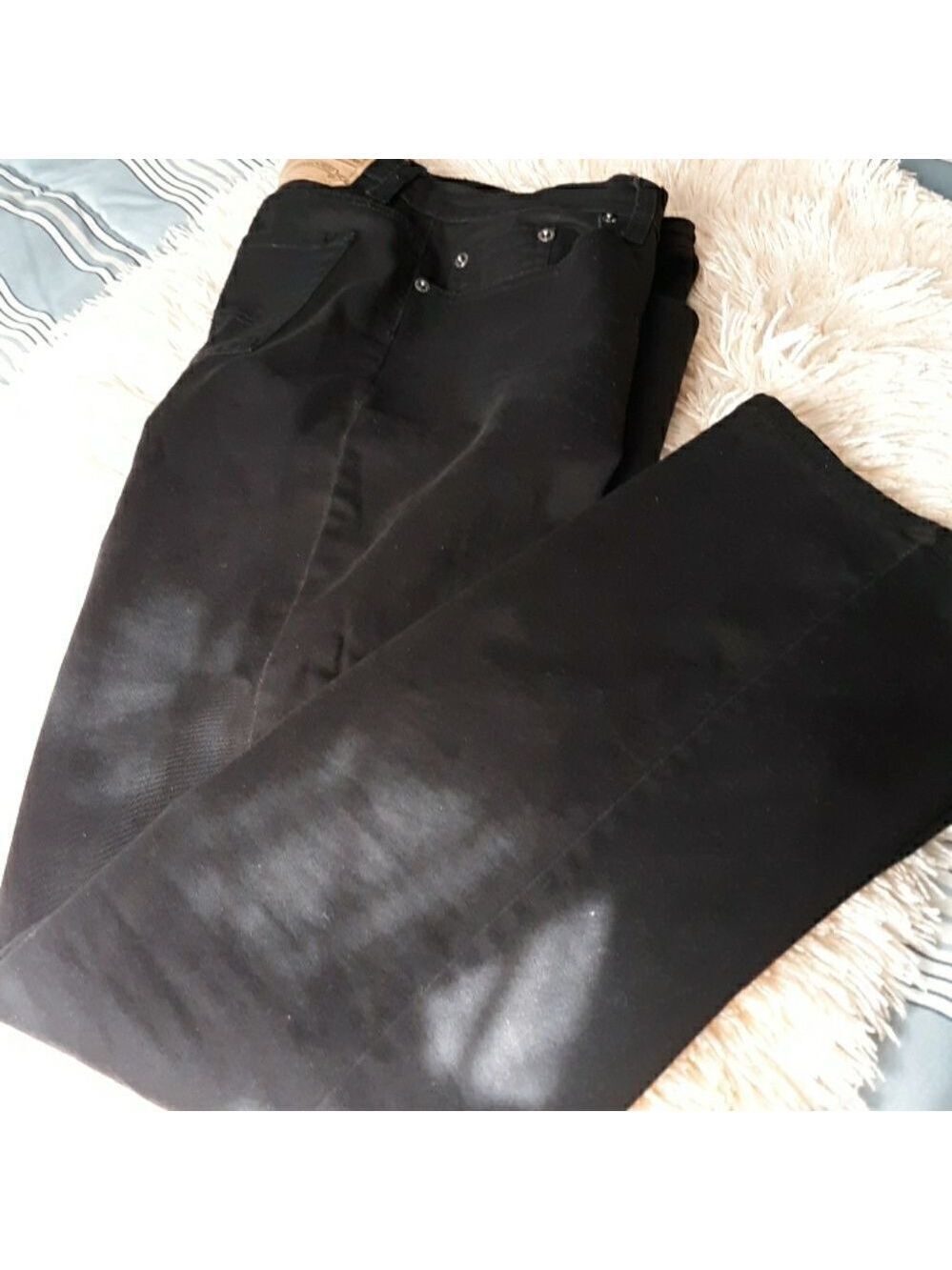 Jordache Black Bootcut Stretch Jeans Size 9/10 Long